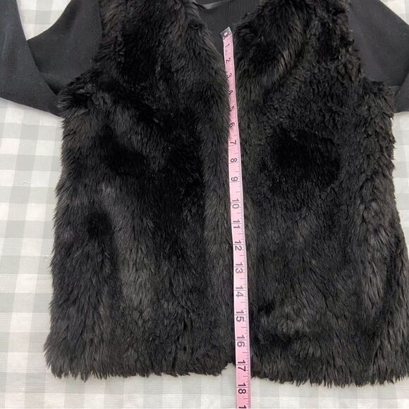 BANANA Republic black cardigan faux fur and cotton vest cardigan in XS - Picture 10 of 14